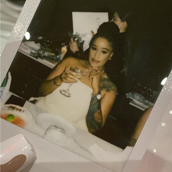 Wide leg jumpsuit w/ high leg splits - Picture 5 of 5